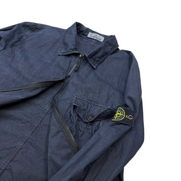 Stone Island 2020 Navy Cotton Overshirt - Large