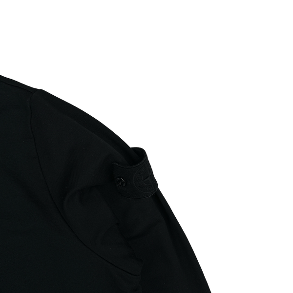 Stone Island 2022 Black Half Zip Black Ghost Piece Sweatshirt - Small