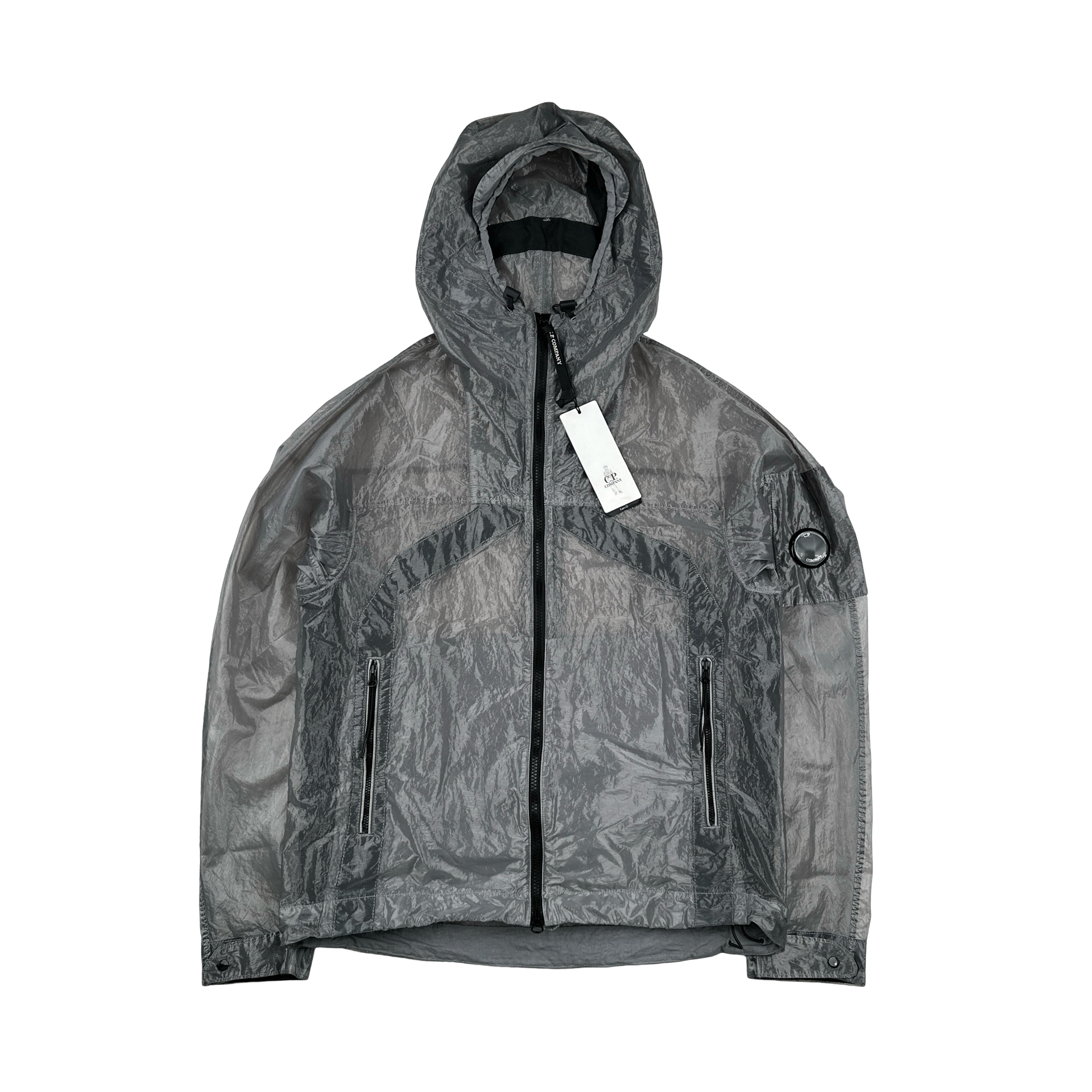 CP Company Grey Garment Dyed Nylon Kan D Shell Jacket Small