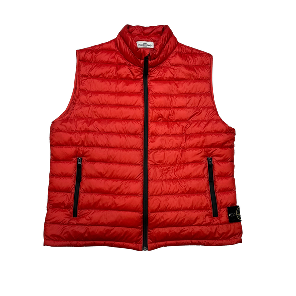 Stone Island 2013 Red Micro Yarn Down Packable Gilet - XXL