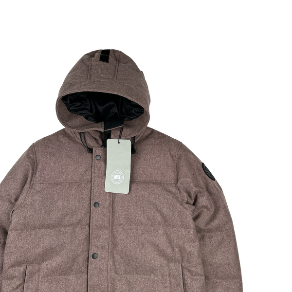 Canada Goose Dusty Rose Wool Macmillan Premium Down Parka Jacket - Medium