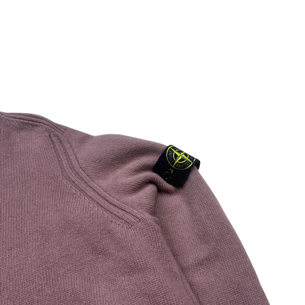 Stone Island Pink Knitted Crewneck Jumper - Medium – Mat's Island