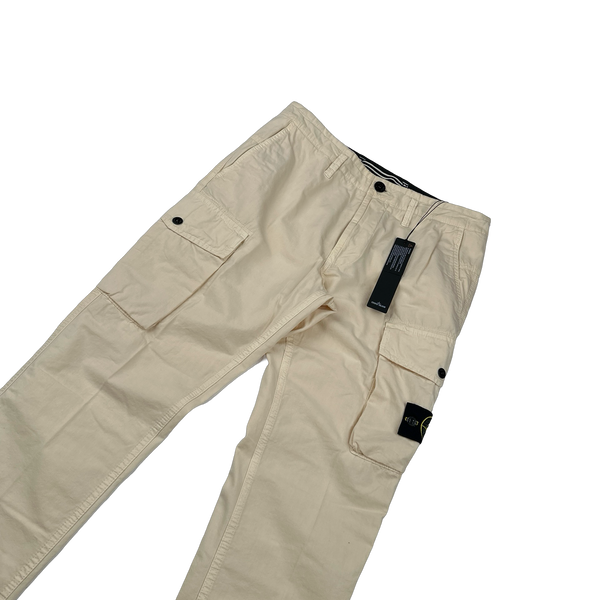Stone Island 2021 Slim Fit Tan Cargo Trousers - 30"