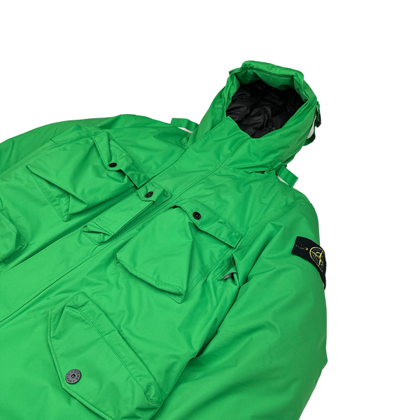 Stone Island 2021 Green Ripstop Gore-Tex Product Technology Down Parka Jacket - Small