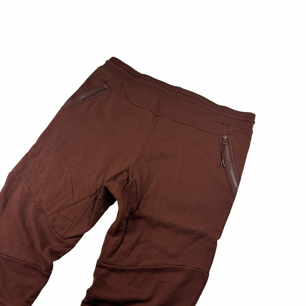 CP Company Brown Diagonal Raised Fleece Sweatpants - XXL