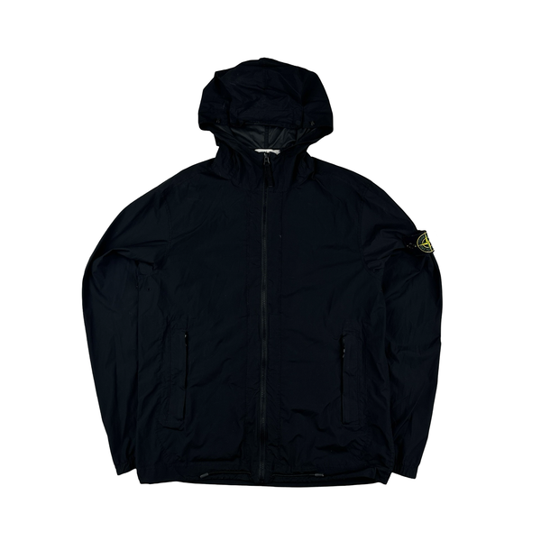Stone Island 2020 Black Skin Touch Nylon Hooded Jacket Small Mat s Island
