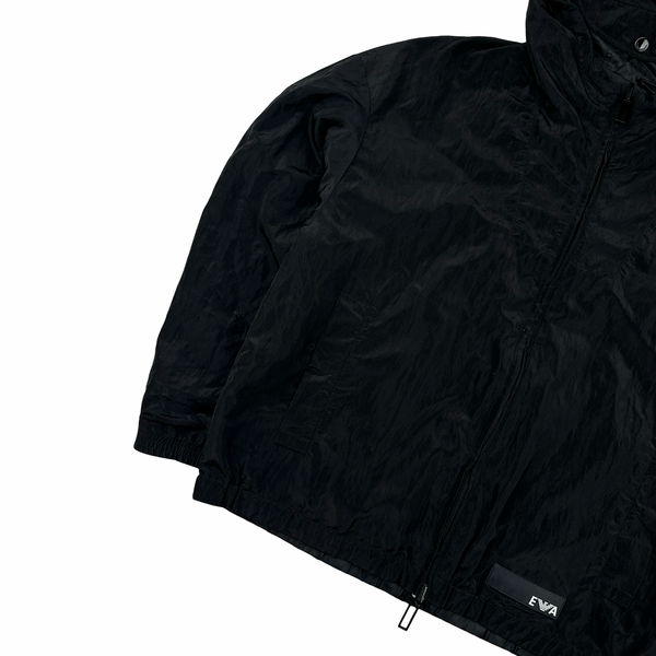 Emporio Armani Monogram Reversible Nylon Peak Hood Lightweight Jacket - XXL