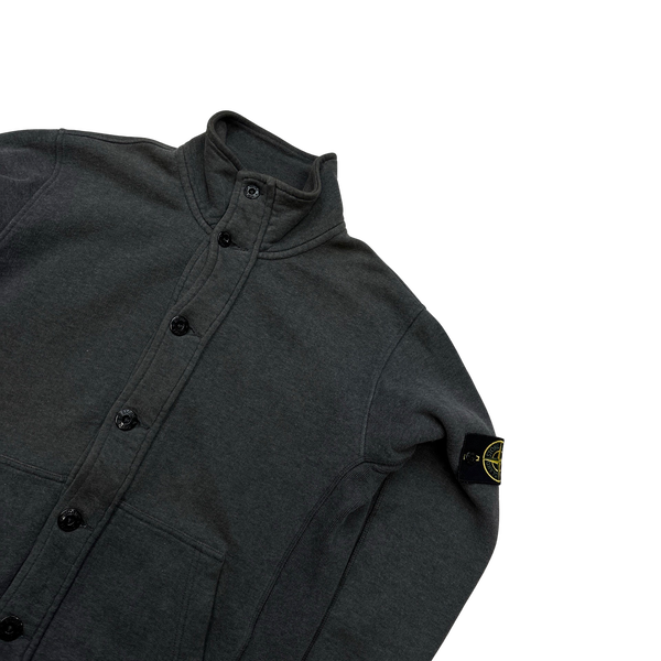 Stone Island 2014 Grey Button Up Jumper - Medium