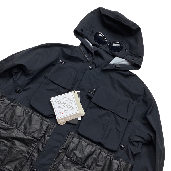 CP Company Black Gore-Tex Infinium Waterproof Goggle Jacket - XXL – Mat ...