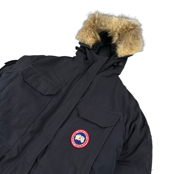 Canada Goose Navy Premium Down Coyote Fur Hood Expedition Parka Jacket Medium
