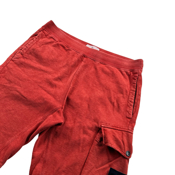 Stone Island 2019 Red Cotton Cargo Shorts - Medium