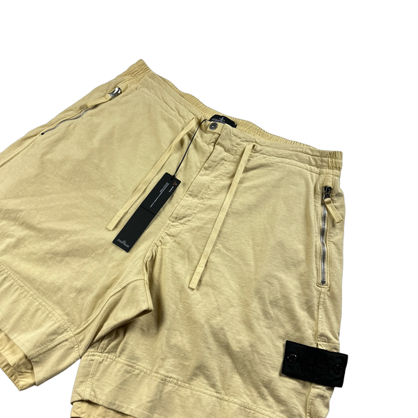 Stone Island 2022 Yellow Shadow Project Mesh Pocket Shorts - Small & Large