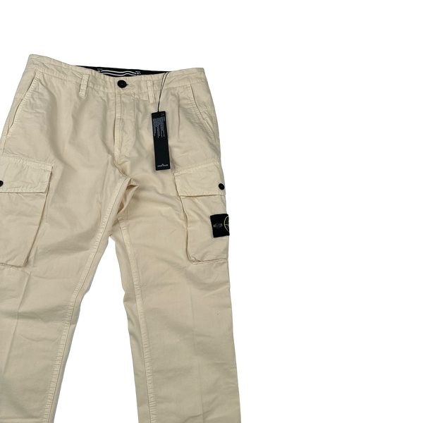 Stone Island 2021 Slim Fit Tan Cargo Trousers - 30"