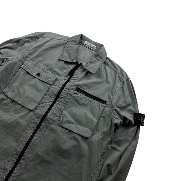 Stone Island 2017 Grey Garment Dyed Overshirt XL Mat s Island