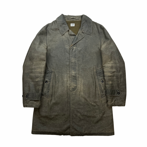 Cp Company 2002 Two Tone Nylon Blend Dyed Long Jacket - Medium