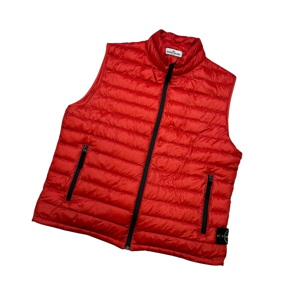 Stone Island 2013 Red Micro Yarn Down Packable Gilet - XXL