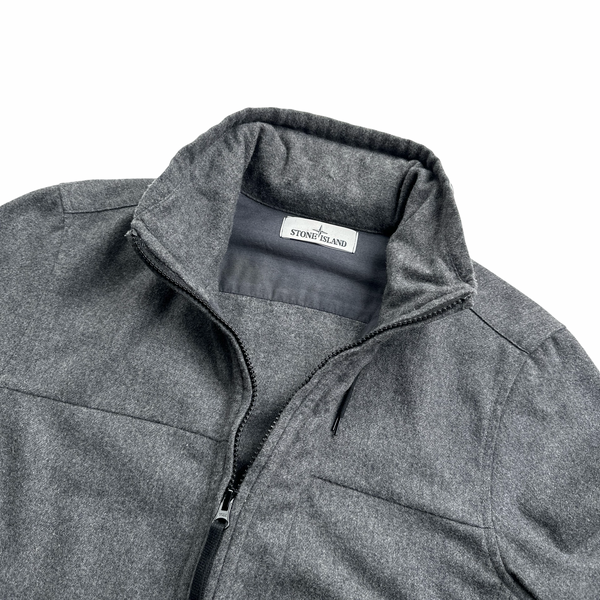 Stone Island 2014 Dark Grey Wool Overshirt - Small