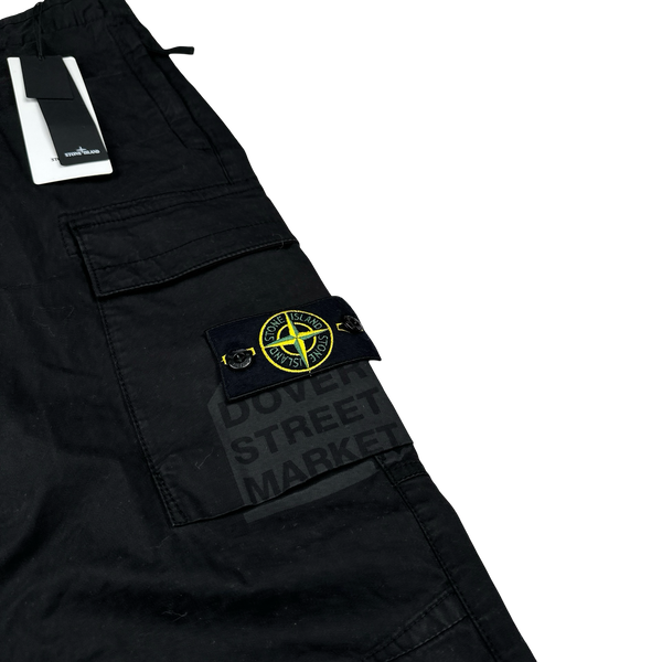 Stone Island X Dover Street Market 2023 Black Printed RE-T Cargo Trousers - 32"