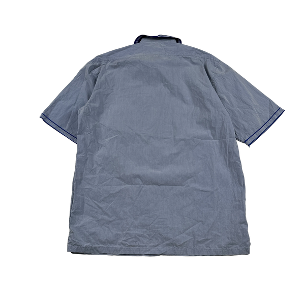 Stone Island 2005 Rare Spellout Collar Cotton Blend Shirt - Large