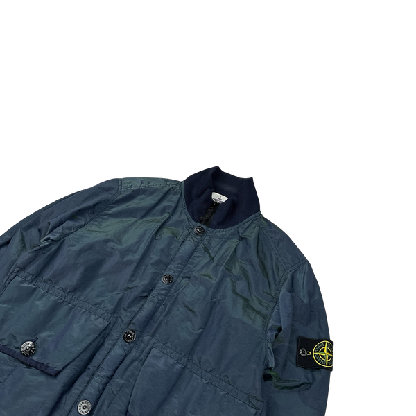 Stone Island 2017 Blue & Green Nylon Metal Colour Weft Jacket - Medium