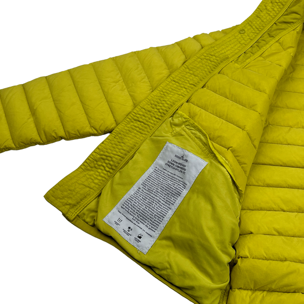 Stone Island 2019 Yellow Loom Woven Down Chambers Jacket - Medium