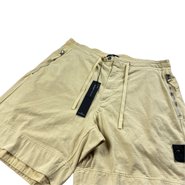 Stone Island 2022 Yellow Shadow Project Mesh Pocket Shorts - Small & Large