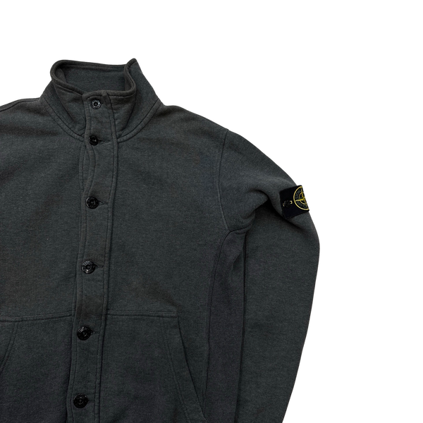 Stone Island 2014 Grey Button Up Jumper - Medium