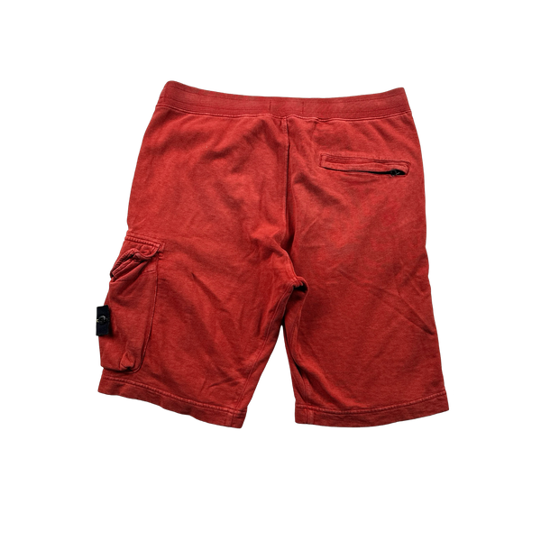 Stone Island 2019 Red Cotton Cargo Shorts Medium Mat s Island