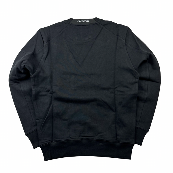 CP Company Black Cotton Crewneck Jumper Small