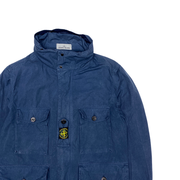 Stone Island Navy Blue Cotton Cordura Field Jacket – Mat's Island