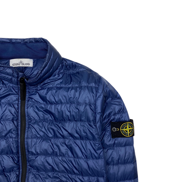 Stone Island Blue Micro Rip Stop Down Packable Jacket