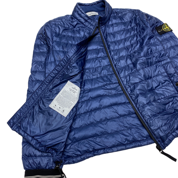 Stone Island Blue Micro Rip Stop Down Packable Jacket