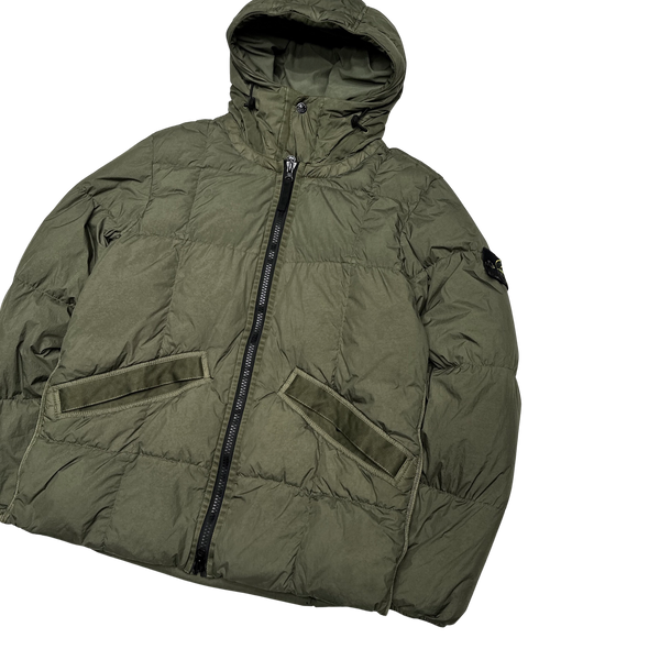 Stone Island 2019 Khaki Garment Dyed Crinkle Down Puffer – Mat's