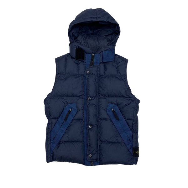 Stone Island Navy Opaque Nylon Tela Gilet