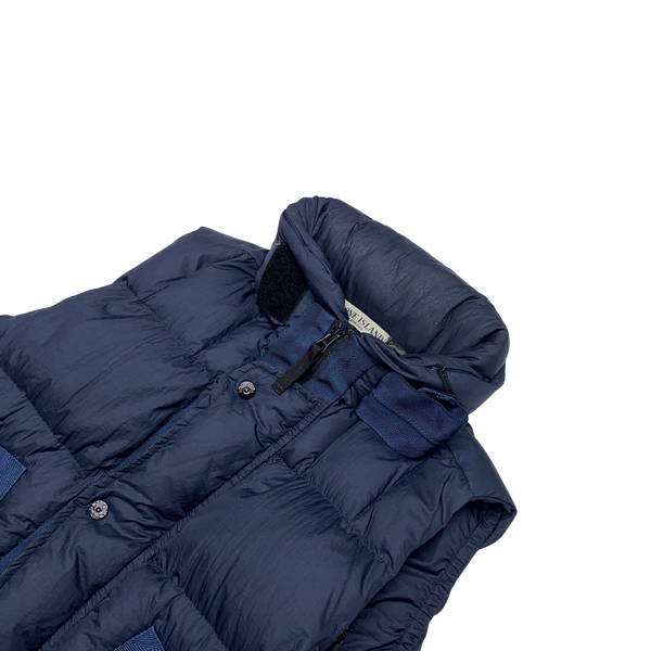 Stone Island Navy Opaque Nylon Tela Gilet