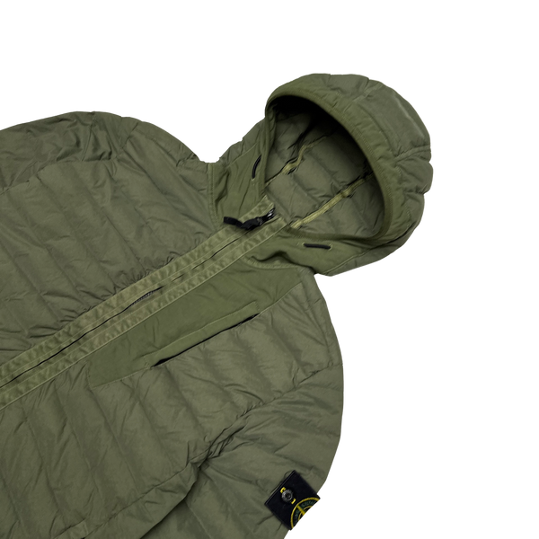 Stone Island 2020 Khaki Loom Woven Down Puffer Jacket