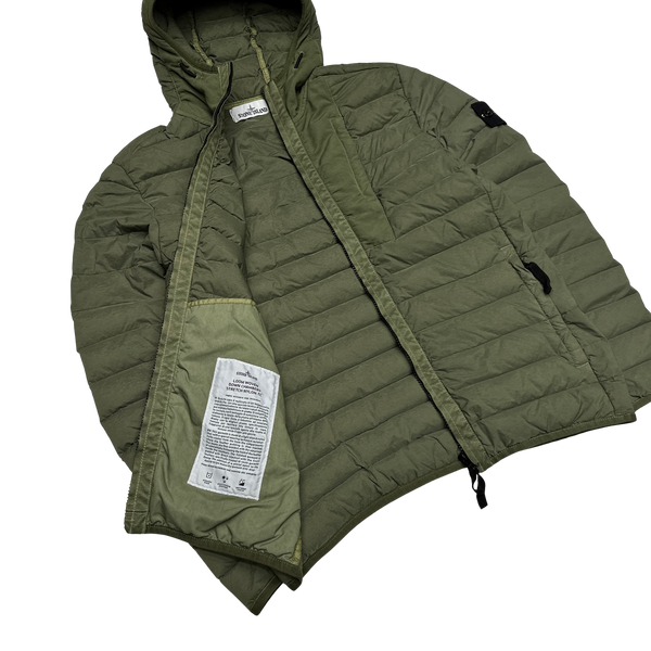 Stone Island 2020 Khaki Loom Woven Down Puffer Jacket