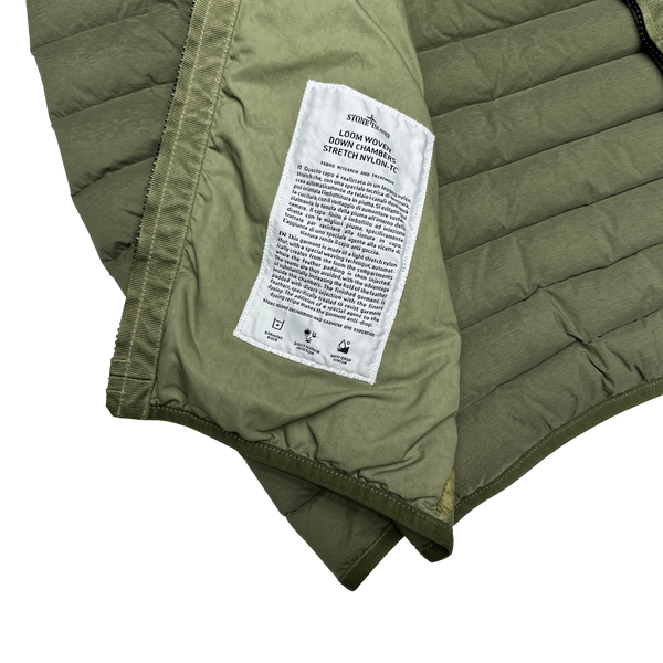 Stone Island 2020 Khaki Loom Woven Down Puffer Jacket