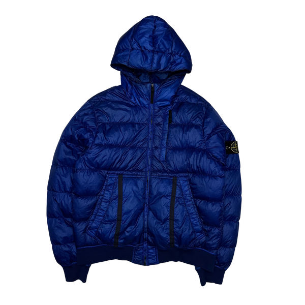 Stone Island Blue Garment Dyed Puffer Jacket