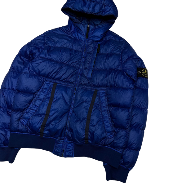 Stone Island Blue Garment Dyed Puffer Jacket