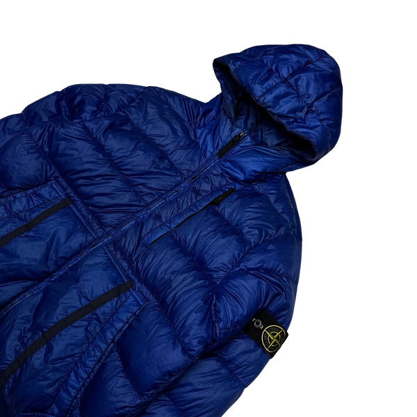 Stone Island Blue Garment Dyed Puffer Jacket