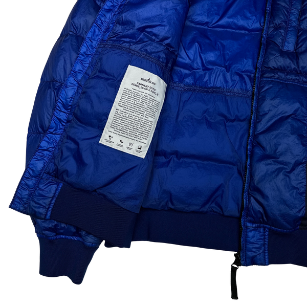 Stone Island Blue Garment Dyed Puffer Jacket