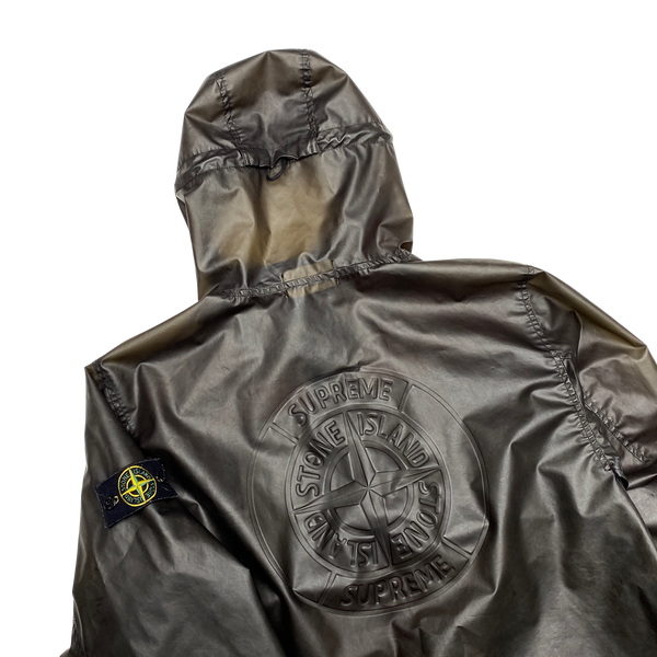 Supreme stone island poly outlet cover composite anorak black