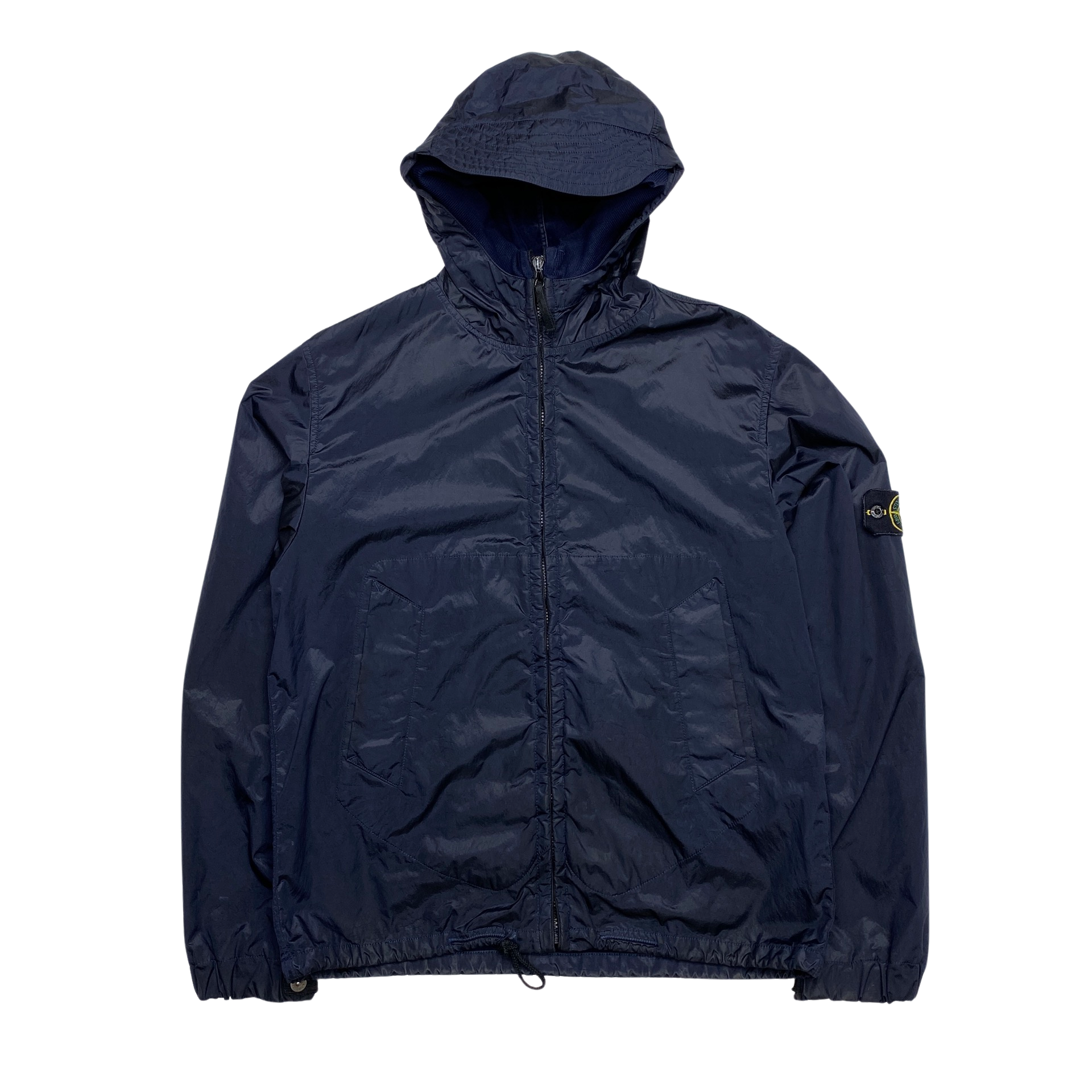 Stone Island Navy Nylon Shimmer Velvet Lined Jacket