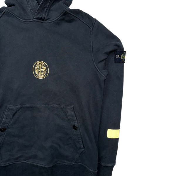 Stone island supreme hoodie on sale black