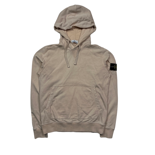 Peach stone island hoodie hotsell