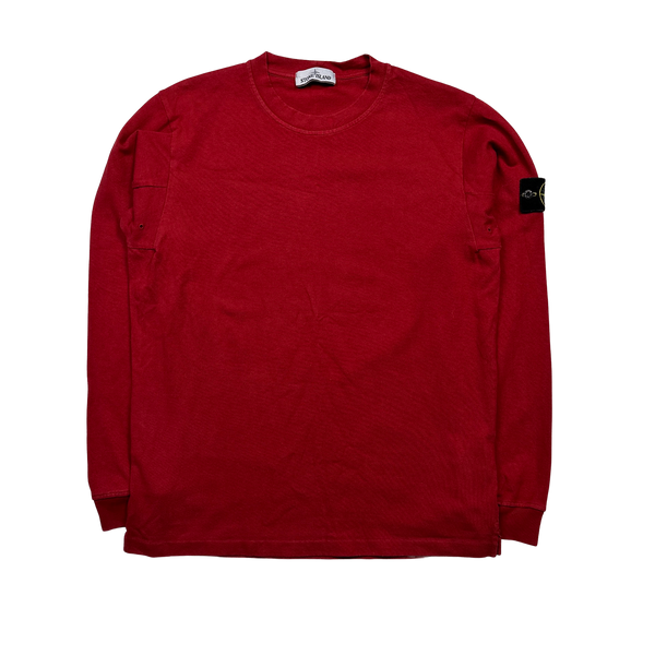 Stone Island 2015 Red Crewneck Sweatshirt - Large