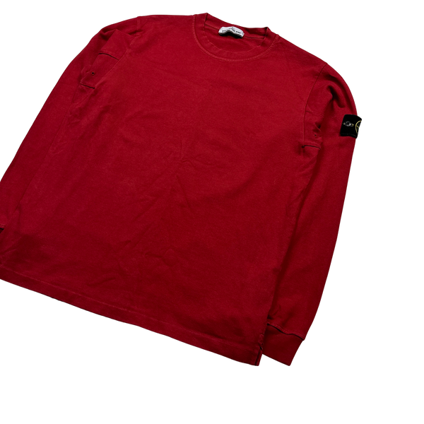 Stone Island 2015 Red Crewneck Sweatshirt - Large