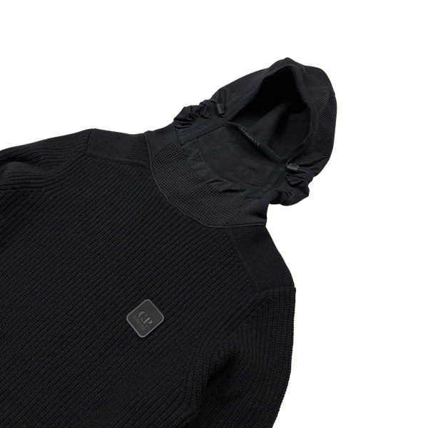 CP Company Black Metropolis Face Mask Hoodie - Small