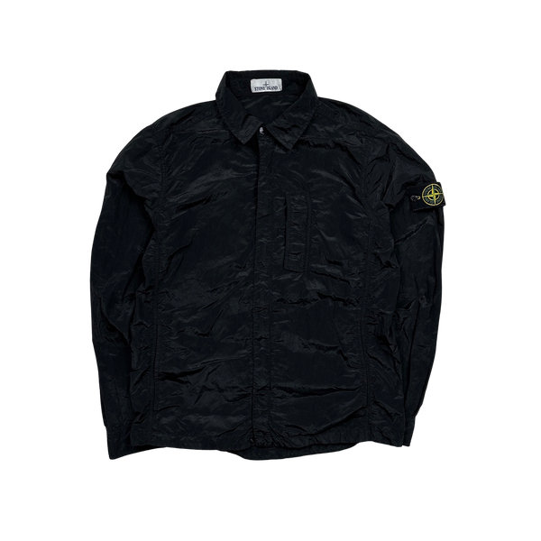 Stone island clearance black nylon overshirt